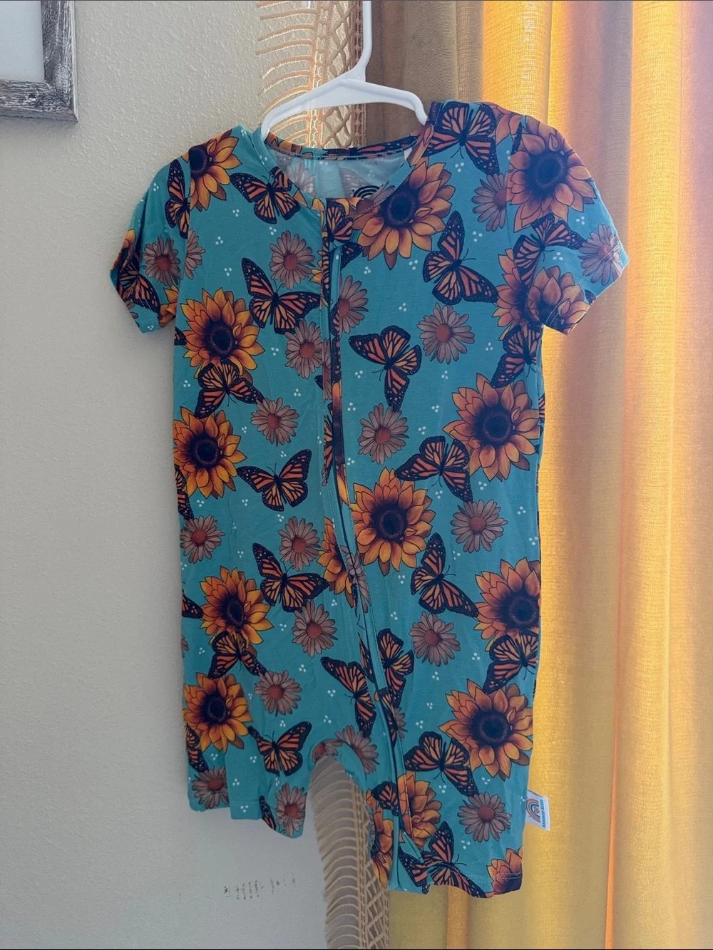 Bamboo Bliss Sunflower & Butterfly Short Zippy 2T NWT